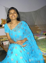 Picture gallery 44. Indian wife aprita in blue saree stripping